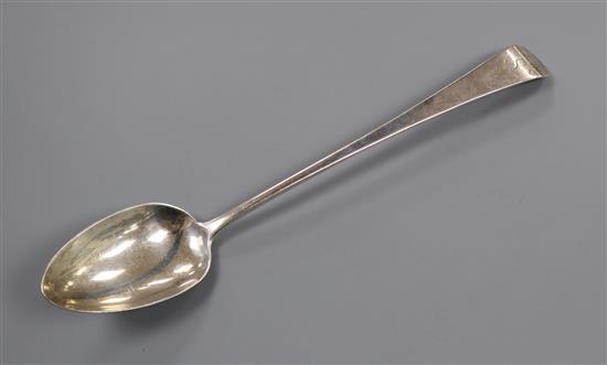 A George III silver Old English pattern basting spoon, Urquhart & Hart, London, 1806, 29.8cm.